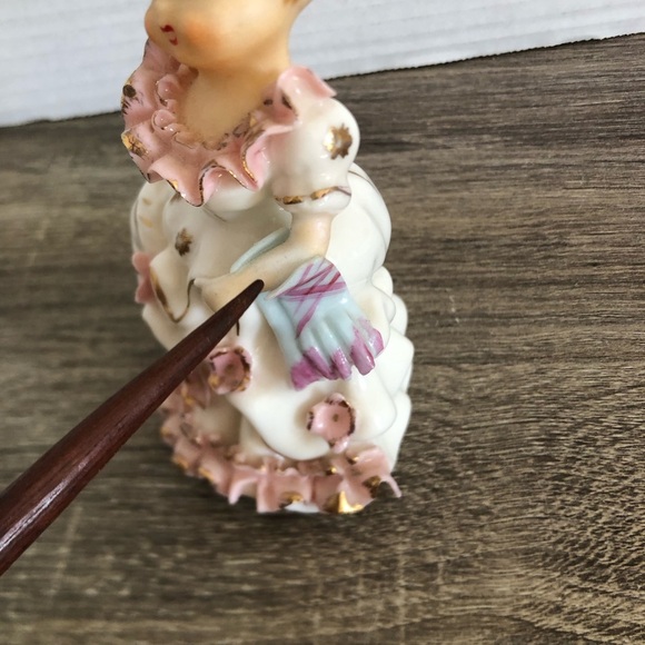 Vtg Japan Girl Figurine with Frilly Dress - Picture 12 of 14